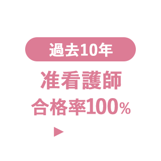 過去10年准看護師合格率100%